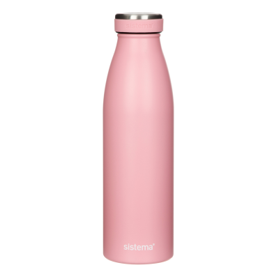 144601_Drink Bottle Stainless Steel Sistema 500ml_BlushPink_2.png