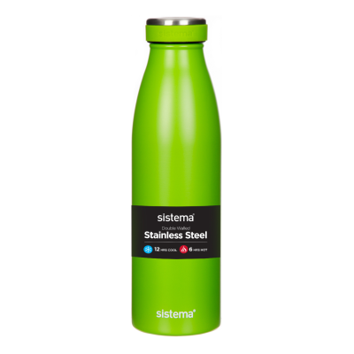 144601_Drink Bottle Stainless Steel Sistema 500ml_ElectricLime.png