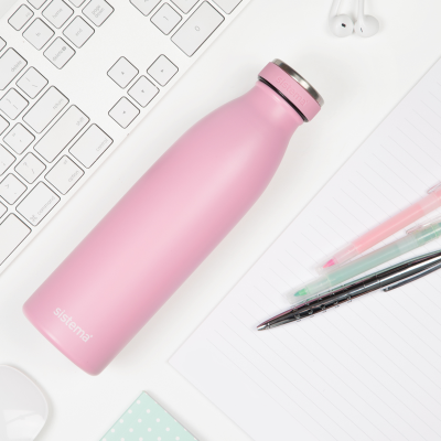 144601_Drink Bottle Stainless Steel Sistema Assorted Colours 500ml_1.png