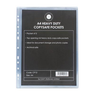 120681_Copysafe Pocket CP12 Office Supply Co Clear PVC Unpunched Heavy Duty A4 Pack of 5.png