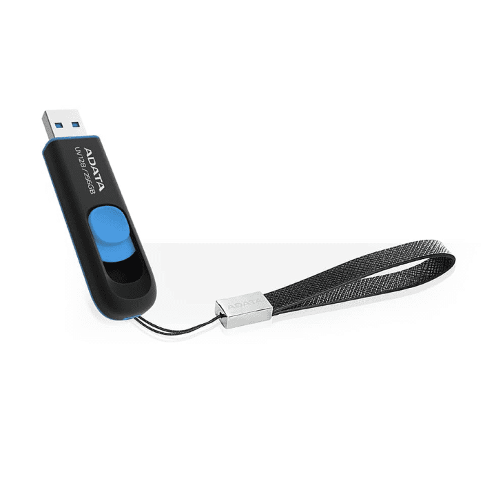 Flash Drive USB 3.0 Adata UV128 Dashdrive Retractable Blue Black-4.png