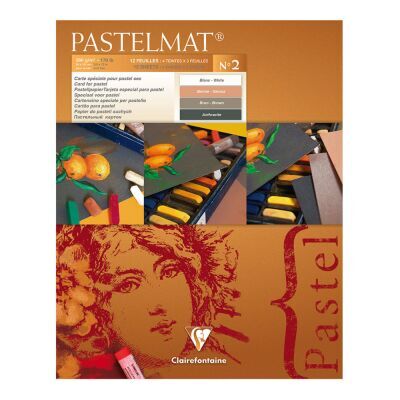 Clairefontaine Pastelmat Pad - White 360g 24x30cm 12 sheets