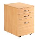 Mobile Drawer Unit 2 Drawer File Eko Tawa 600mm X 400mm X 500mm