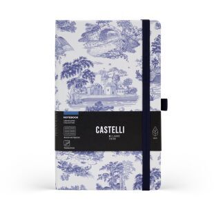 Castelli Landscapes Notebook Mid Ruled 130x210mm Marine Blue