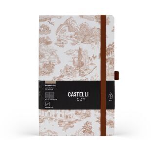 Castelli Landscapes Notebook Mid Ruled 130x210mm Walnut