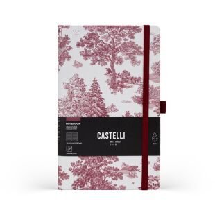 Castelli Landscapes Notebook Mid Ruled 130x210mm Rosewood