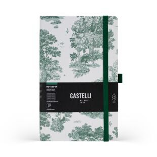 Castelli Landscapes Notebook Mid Ruled 130x210mm Evergreen