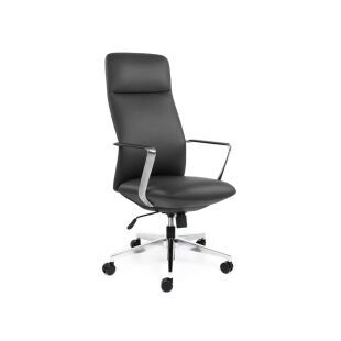 Office Chair Director High Back Black Leather - CSXpress