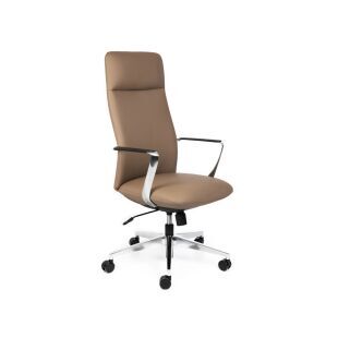 Office Chair Director High Back Tan Leather - CSXpress